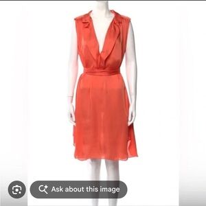 L'AGENCE Orange Belted Dress Size 8